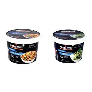 Freshway Mexican Rice - Veg Hyderabadi Biryani Combo Pack of 2 Ready to Eat Freeze Dried Products with No Added Preservative & Colors