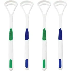 saleszon Tongue Cleaner Brush Scraper Set Of 4 pcs (multi colour)