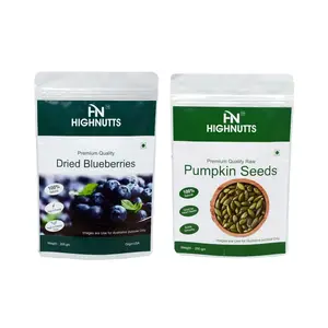 HighNutts Dried Blueberries and Pumpkin Seeds 200g (Combo of 2)