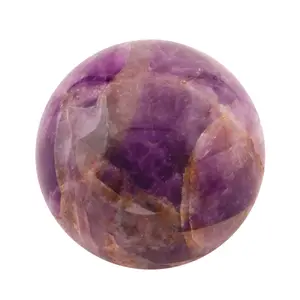 Healing Crystals India 50-60mm Natural Gemstone Sphere Ball Aura Balancing Metaphysical Ball (50-60MM Amethyst)