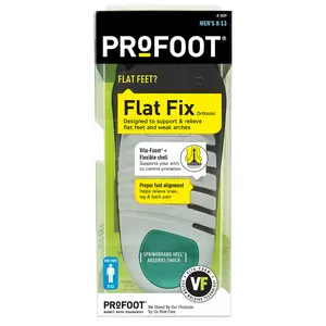 Profoot Men's Flat Fix Orthotic Insoles Men's size 8-13.
