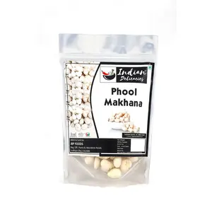 Indian Delicacies Roasted Phool Makhana (Gorgon Nut Puffed Kernels) Salted Flavour (250 Grams)