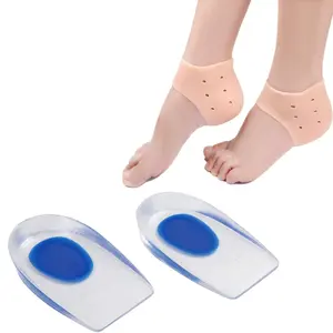 Swami Enterprise Silicone Gel Heel Protector Insole Cups with Silicone Gel Heel Pad Socks for Pain Relief Protectors Heel Guards Heel Spur Relief Heel Booties Foot Care Support Cushion for Women Men