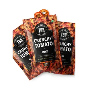 TBH - To Be Honest Vegetable Chips | Crunchy Tomato with Mint | 84g (Pack of 328 g Each) | Tasty Chips with High Dietary Fiber and Nutrient Content Gluten Free Snack  Vegan Friendly