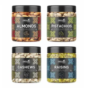 Organic Nuts Dry Fruits Combo Pack - (250g * 4) 1kg (Almonds Cashews Pistachios Raisins) Gift Pack.