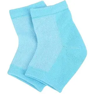SkyWalker Silicone Gel Heel Socks for Dry Hard Cracked Heel Repair for Men and Women (Free Size Mix Colour 1 Pair)