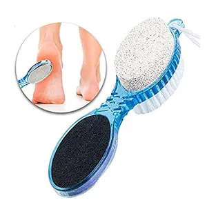 SMRT 4 in 1 foot scubber brush Pedicure scrubber for feet natural pumic stone to clean feet Remove dead skin Massager at home
