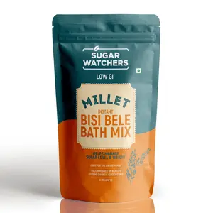 Sugar Watchers Millet Low GI Instant Bese Bele Bath Mix 150gm Diabetic Friendly