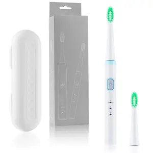 Sonic Electric Toothbrush for Adults Chirdren 2 Dupont Brush Heads 2 Modes 2-Minute Built-in Timer Recommended by Dentist Waterproof USB inductive Charging Toothbrush Box (229 White)