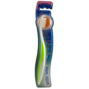 Smile Brite Fixed Head Toothbrush Nylon V-Wave Medium 1 EACH