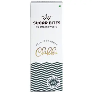 LB RAY No Sugar Bites - Stevia Peanut Crackers/Chikki- 100% Sugar-Free (135 gm - Pack of 1)