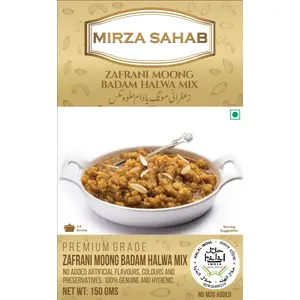 Mirza Sahab Instant Zafrani Moong Badam Halwa Mix (Pack of 6 x 150g)
