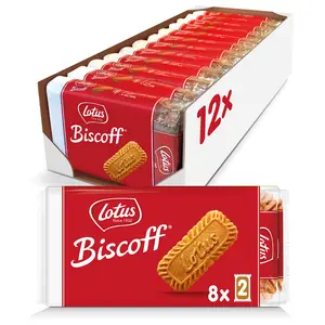 Lotus Biscoff - The Original Caramelised Biscuit 124 GMS - -Belgium - (Pack of 12)