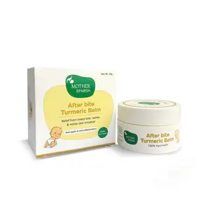 Mother Sparsh After Bite Turmeric Balm for Rashes and Mosquito Bites 100% Ayurvedic Gentle Skin Roll-on Formula 25gm