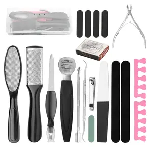 MUIIGOOD 20 in 1 Professional Pedicure Tools Set Foot Care Pedicure Kit Stainless Steel Foot Rasp Foot Dead Skin Remover Pedicure Kit for Men Women Mother'S Day Gift