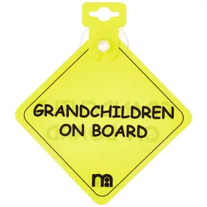 Mothercare Grandchild On Board Sign for Babies/KidsYellow
