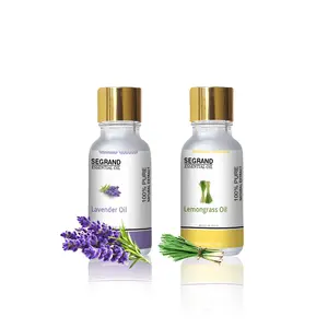SeGrand Essential Oil Combo of 2 Oils Lavender Oil and LemonGrass Oil 100% Pure and Natural Extracts (15 ml Each)