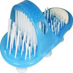 Plastic Waterproof Easy Feet Foot Cleaner Shower Slipper/Cleaning BrushScrubber/Massager 1pc (All Age Groups)