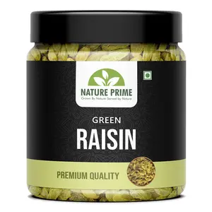 Nature Prime Raisins Afghani Green ( Kishmish ) Seedless  Dry Grapes (250 Gm)