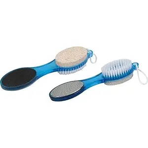 SMRT 4 in 1 Foot Care Pedicure Brush/Pumice Foot Scrubber Dead Skin Filer (Multicolor) (1)