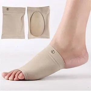 Shivay Enterprise Unisex Flat Arch Support Socks Sleeves Pad For Foot Pain Relief For Flat Feet Cream 6 x 6 x 1 cm