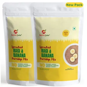 Nutribud Foods Sprouted Ragi and Banana Porridge Mix 200 Gm (Pack of 2)