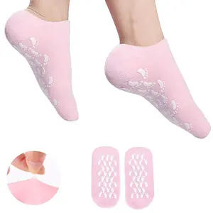 PARABRAHMA Spa Gel Socks for Women for Winter Care Full Heel/Feet Protector Silicone Ultra-Soft Socks with Moisturizing Natural Oil and Vitamin E - Helps Repair Dry Cracked Skin