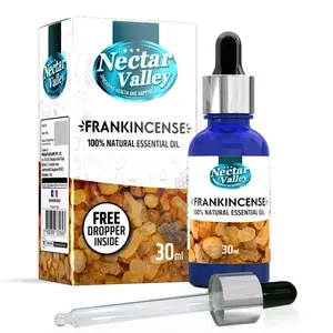 Nectar Valley Frankincense Essential Oil - Boswellia Serrata 100% Pure | Natural Aromatherapy Oil For Scent / Diffuser / Humidifier Massage - Steam Distilled (30ml)
