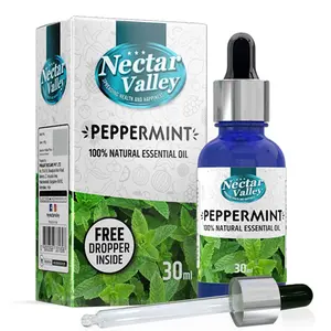 Nectar Valley Peppermint Essential Oil 100% Pure | Natural Aromatherapy Oil For Scent / Diffuser / Humidifier Massage - Steam Distilled (30ml)
