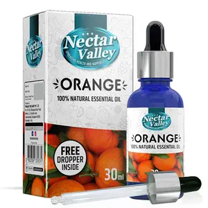 Nectar Valley Orange Essential Oil 100% Pure | Natural Aromatherapy Oil For Scent / Diffuser / Humidifier Massage - Steam Distilled (30ml)