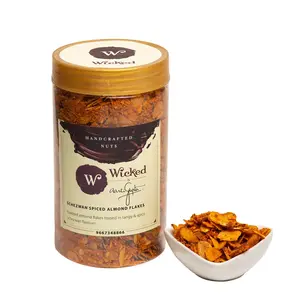 Wicked Roasted Almond Blanched Flakes || Chinese Schezwan Flavour (400gm)