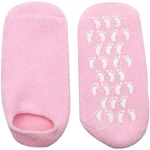 VARNITYA Ultra-Soft Moisturizing Socks with Spa Gel for Moisturizing Vitamin E and Oil Infused | Moisturizing Gel Socks | Gel Socks for Repair Dry Cracked Skins and Softness (Random Color)