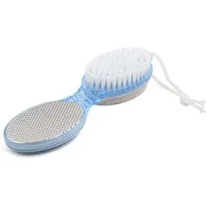 TWIREY Foot File with Pedicure Brush Multi use Pedicure Paddle Brush (Cleanse Scrub File and Buff) Pedicure Tool Pedicure Brush for feet foot Scrubber (Color may Vary)(Pack of 1)