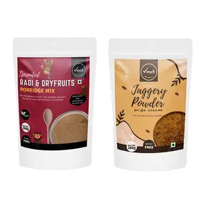 Vishara Ragi And Dryfruits Health Mix With Organic Jaggery Powder Combo | 100% Natural Health Mix | Sathu Maavu 200g each