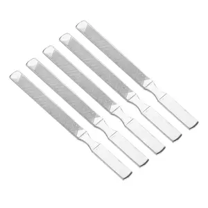 Sonew Pack Of 5 Stainless Steel Nail Files Professional Double Sided Washable Anti-Rust Nail Nipper Finger Plier