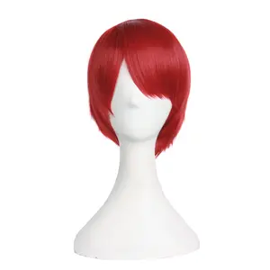 Red: MapofBeauty 12"/30cm Hair Cosplay Role Play Party Wig (Red)