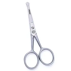 ProMax Care Promax Professional Quality Nose Hair Scissors Straight Double Tone Matte And Mirror Finish-Made Of High Grade Surgical Stainless Steel.Ce Mark-40-10051-52