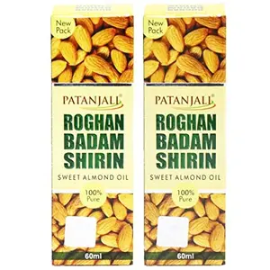 PATANJALI ROGHAN BADAM SHIRIN - 60ML - (PACK OF 2)