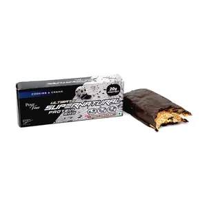 Pour Vous Chocolatier Ultimate Supernatural Soft Healthy Breakfast Center Protein Bar Chocolate Pack (20g Protein) - (Cookies and Cream 1 Pack) 60 grams