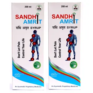 Nurthex-Sandhi Amrit Syp Pack of 2 (200ml X 2) Usefull for Joints pain tired muscles sore stiff joints muscle spasms arthritic and joint pain