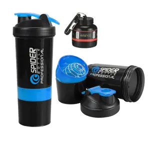 DOVEAZ® Protein Shaker Bottle with Protein Funnel | Spider Shaker Bottle | Cyclone Shaker | Gym Shaker Bottle | Gym Shaker | Gym Bottle | Shaker Bottles for Protein Shake | Shaker 500ml