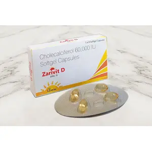 Zaria Zarivit D3 Vitamin D3 1x4 Cholecalciferol 60000 IU Softgel Capsules