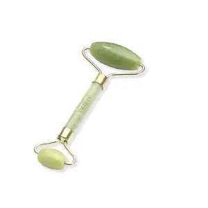 TWIREY Smooth Facial Roller & Massager Natural Massage Jade Stone for Face Eye Neck Foot Massage Tool