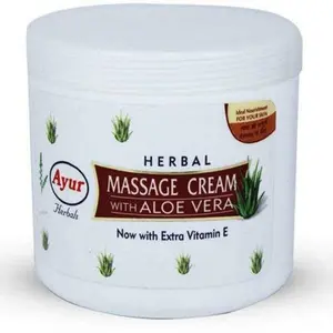 Ayur Herbals Massage Cream with Aloe Vera (Pack of 2) with Ayur Product in Combo (500ml)