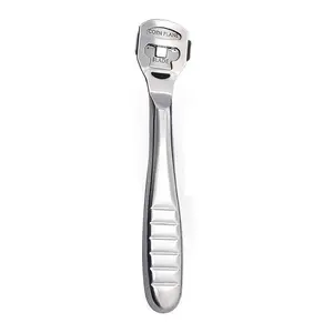 Sweetpea® Stainless Steel Callus Shaver Pedicure Dead Hard Skin Remover Heel Razor Cutter With Skin Rub For Foot Care Removing Solid Cracked Skin Cells. (Steel)