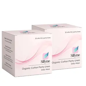 Silfyme 100% Organic Panty Liners ( Pack of 40 ) | Bamboo & Organic Cotton Made Panty Liners