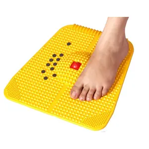 SUPERTEXON Manual Foot Massager Power Mat for Proper Blood Circulation Acupressure (Yellow)