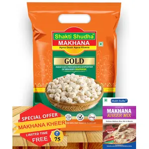 Shakti Sudha Makhana (Fox Nut/ Gorgon Nut/ Puffed Lotus Seed) Quality Makhana 250 GM Plus 100 GM MAKHANA KHEER Free