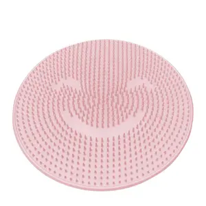 NILKANTH NIL KANTH Non Slip with Strong Manual Suction Cups Shower for Foot Massage and Cleaner Pad (Pink)