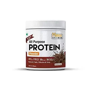 Muscle Optimum Natural All purpose Chocolate Flavor Protien Powder Helps In Muscle Building For Both Men And Women 400 Gm Pack Of 3